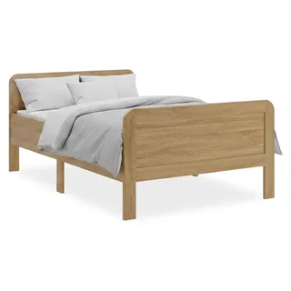 Homestyle4u Seniorenbett 140x200 cm Komfortbett höhenverstellbar Doppelbett Holz - Naturbelassen