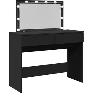 vidaXL Schminktisch mit LED-Beleuchtung Schwarz 100x40x120 cm - Schwarz