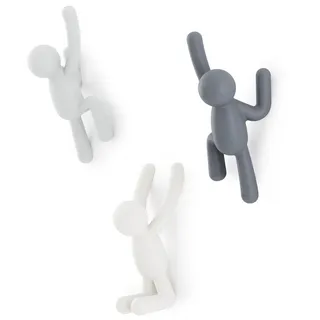 Umbra Garderobenhaken Buddy Grau-Weiß