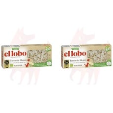 EL LOBO | Turrón aus Alicante 100% BIO 200 g| „All Natural“ | Umweltfreundlich | glutenfrei | Höchste Qualität (Packung mit 2)