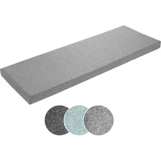 Bankauflage 110 x 40 cm, hellgrau, Unterseite Antirutsch, Bankkissen, Sitzkissen für Fensterbank, Bezug waschbar, sleepling - Hellgrau