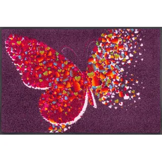 Wash+Dry Wash & Dry Fußmatte Papallona 50 x 75 cm Polyamid Violett Lila