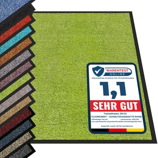 etm Hochwertige Fußmatte | schadstoffgeprüft | bewährte Eingangsmatte in Gewerbe & Haushalt | Schmutzfangmatte mit Top-Reinigungswirkung | Sauberlaufmatte waschbar & rutschfest (120x180 cm, Grün)