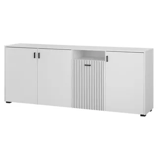 INOSIGN Sideboard »Hudson«, in moderner Trendfarbe, Griffe aus Metall (Schwarz), Breite 200 cm