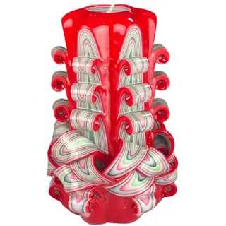 Handgemachte Designkerze, geruchlose dekorative Kerze 80 x 150 mm, 56 Stunden lange brennende zylindrische Kerze, rauchfreie Baumwolldochte, ideale Heimdekoration und vielseitiges Geschenk