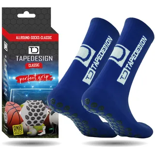Tapedesign "Classic - 1 Paar Rutschfeste Fußball Socken mit gummierten Noppen (Unisex) - Fussball-Socken mit Grip für Damen & Herren - Anti-Rutsch Fußballsocken - Sportsocken atmungsaktiv