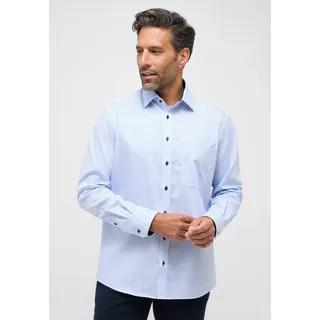 Eterna Langarmhemd »COMFORT FIT« NON IRON (bügelfrei), blau