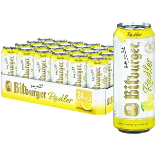 Bitburger Radler - Dosen-Bier (24x 0,5l) - Pils Mit Limonade - Aus Besten Hopfensorten - Nach Deutschem Reinheitsgebot Gebraut