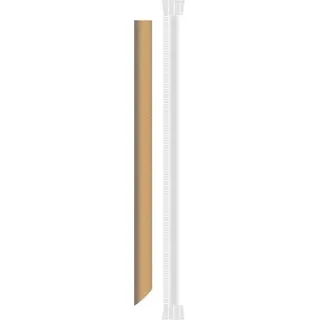 Mank Umweltfreundliche Papiertrinkhalme, Bubble Tea Papphalme für Partys & Hochzeiten, in recycelbarem Folienbeutel, Strohhalme (100, Naturbraun, einzeln gehüllt, Ø 12 mm / 23 cm)