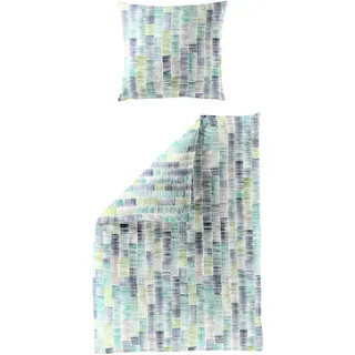 BIERBAUM 3528 Gestreift Jade 135 x 200 cm + 80 x 80 cm