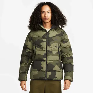 Nike Herren Winterjacke Therma-FIT Windrunner Camo Jacket DQ4935-222 XS - Medium Olive/Black - XS