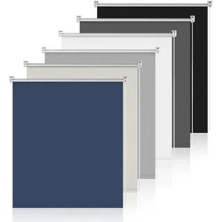 Verdunkelungsrollo ohne Bohren Klemmfix Dunkelblau B70 x H150 cm Klemmrollos für Fenster Fensterrollo innen Sichtschutz