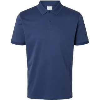 Selected Homme Herren Slhfave Button Ss Polo Noos, Oceana, Large