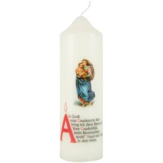 LivuX Spruchkerze „Als Gruß vom Herzen“ Eierschale 16,5 cm x 5 cm – Stumpenkerze aus Paraffinwachs, ca. 40 Std. Brenndauer – Symbolische Kerze für Herzenswärme & als liebevolles Andenken-Geschenk 1053