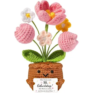 QUANMAITONG 50. Geburtstag Frau Mann, Glücksbringer Pocket Hug Geschenke Zum 50 Geburtstag Frau Deko 50. Mann, Geburtstagsgeschenk Für Frauen Mutter, Schwester,Kollegen (50)