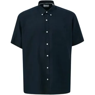 s.Oliver Big Size Herren 2148419 Leinenhemd Kurzarm, blau 5978, XXL