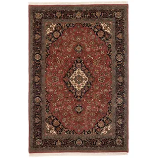 Cazaris Orientteppich , Blau, Beere , Textil , Floral , rechteckig , 250x350 cm , Care & Fair, AZO-frei, Handmade in India , in verschiedenen Größen erhältlich, leicht zusammenrollbar , Teppiche und Böden, Teppiche, Orientteppiche