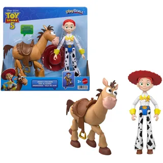 Mattel Toy Story 5 2er-Pack bewegliche Actionfiguren Jessie und Bully 18 cm