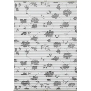 GARDINIA Plissee »Concept zum Klemmen Flowers and Plants Blüte« blickdicht ohne Bohren verspannt in der Breite kürzbar, weiß