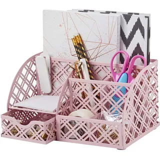 Exerz Tisch-Organizer/Schreibtisch Organisator/Schreibtisch Tidy/Stifthalter/Multifunktions - Metall, Schublade, Zettehalter, Stifteköcher EX348-F7