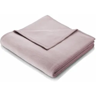 Biederlack Wohndecke »Cotton Home« im Uni Design, Kuscheldecke, rosa
