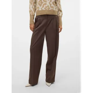 Vero Moda Nila Wide Leg Fit Dad Pant Noos Stoffhose, Chocolate Brown, - 36 - 32