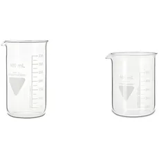 Rasotherm® Becherglas hohe Form mit Ausguss, (Boro 3.3), 400 ml & RASOTHERM Becherglas niedrige Form mit Ausguss, (Boro 3.3), 600 ml