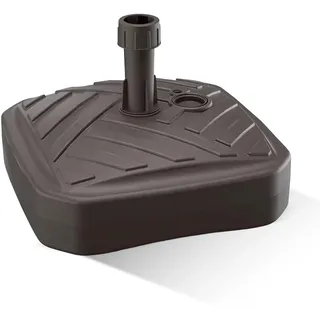 GARDENIX Sonnenschirmständer Quadratisch Braun aus Kunststoff befüllbar mit Sand, Wasser, Kies zu Garten, Strand, Terrasse -Sonnenschirm Schirmhalter Schirmständer Schirmständer Ständer