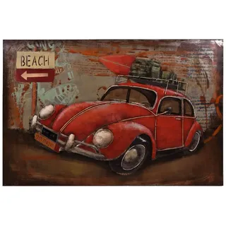 Garden Pleasure Wandbild 3D Auto, Metall