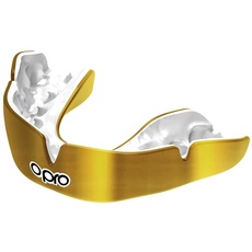 OPRO Instant Custom-Fit Mundschutz, revolutionäre Anpassungstechnologie für ultimativen Komfort und Schutz, Zahnschutz für Rugby, Boxen, Hockey, Kampfsport (Gold, Erwachsene)