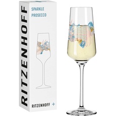 Bild RITZENHOFF 3441006 Proseccoglas 200 ml – Serie Sparkle Motiv Nr. 12 mit Unterwasserwelt, mehrfarbig – Made in Germany