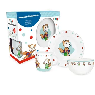Trötsch Verlag Trötsch BOBO Siebenschläfer Geschirrset Aus Porzellan - Geschenkset Sonstiges Zubehör, Yellow