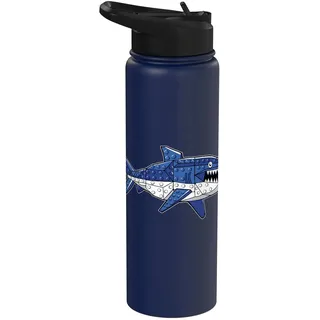 Shark Master Builder Block Building Brick Builder Lustig Stainless Steel Insulated Water Bottle