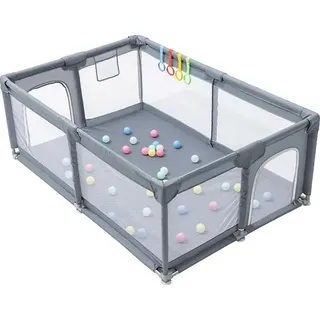 Spielplatz, Weiche Polsterung, Integrierter Bällebad, Grau 1.2*1.8m