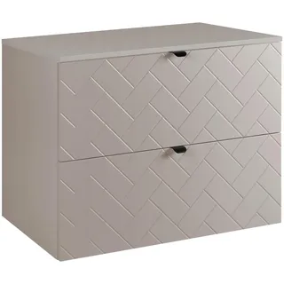 RODAN | Waschbeckunterschrank 80 cm - Beige Matt - Badezimmerschränke - Badmöbel - Waschbecken Unterschränke - Beige Arbeitsplatte - Beige