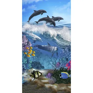 Good Morning Strandtuch 75 x 150 cm blau