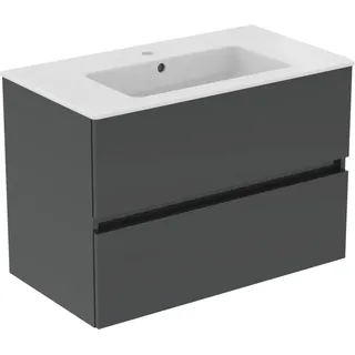 Ideal Standard Möbelpaket Eurovit+ Unterschrank und Waschtisch 81 cm Grau