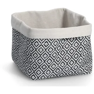 Zeller Aufbewahrungskorb Mosaik 28 x 28 x 25 cm 1-tlg. schwarz/weiß