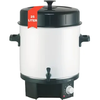 Clatronic Einkochautomat 25 l Weiß/Schwarz
