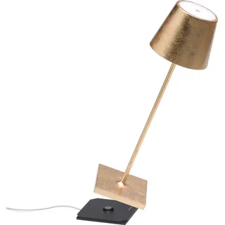 Zafferano Poldina Pro Tischlampe - Aufladbare LED Außenlampe - 38 cm - Gold - Gold