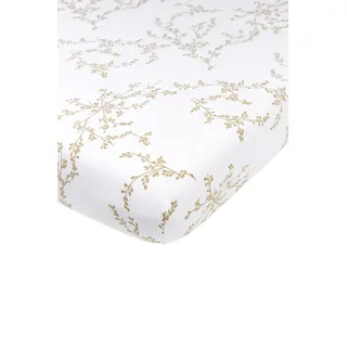Meyco Baby Branches Spannbettlaken für das Kinderbett (Bettlaken aus 100% Jersey-Baumwolle, extra weich, bequem und atmungsaktiv, perfekte Passform durch Rundum-Gummizug, Größe: 70 x 140 cm),