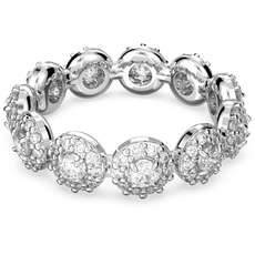 Bild Constella Ring, Weißer und Rhodinierter Damenring mit Strahlenden Swarovski Kristallen