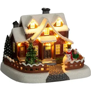 Konstsmide LED-Szenerie Weihnachtshaus für Innen 14 cm x 13,5 cm x 17,5 cm