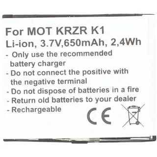 Akku passend für Motorola V1150, SVLR L2, ROKR Z6, RIZR Z3, KRZR K1, SVLR L6 Akku BC50, CFNN1043, CFNN7007