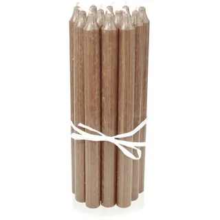 LUMELY dänische Premium Stabkerzen Sand, 12er Pack, Höhe 29cm, Ø 2,2cm, Brenndauer ca. 14 Stunden, zylindrische Leuchterkerzen, Deko Kerzen Set, Kerzen Skandinavisch