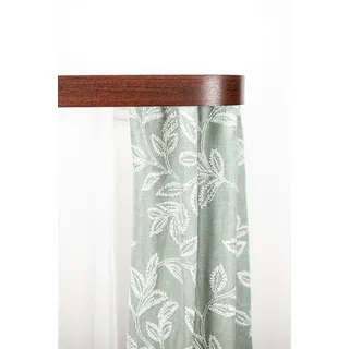 Schienensystem GARESA "Kunststoffschiene mit Blende", braun (mahagoni), L:310cm T:7,5cm, Kunststoff, Gardinenstangen, Schienensystem, seitlich mit 2 Rundbögen (kein Spalt zwischen Vorhang und Wand)