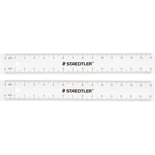 Staedtler 562 152 PB Lineal 150 mm Kunststoff Transparent 2 Stück(e)