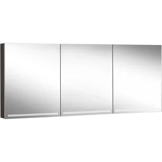 Schneider GRACE TW Lichtspiegelschrank, 3 Türen 60/60/60cm, 1795x120x700mm, dimmbar, 2000-6500K, 116.580.02.41, Ausführung: EU-Norm/Korpus schwarz matt, Rückwand verspiegelt