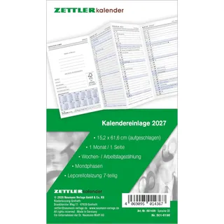 Neumann Ersatzkalendarium 2027 Taschenkalender 9x15 cm Leporello