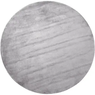 Beliani Gesi II Kurzflorteppich 140 x 140 cm Grau/Silber